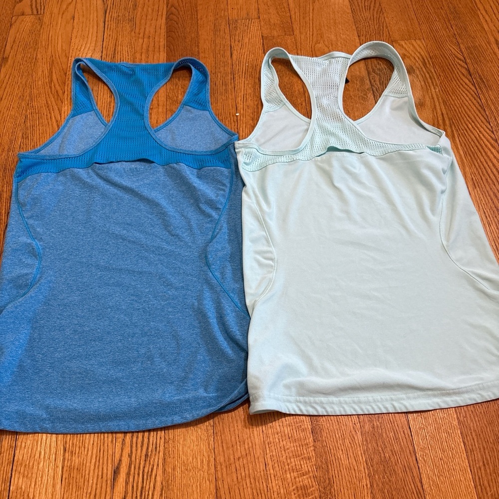 Adidas Blue and Mint Racerback Tank Tops - Picture 7 of 7